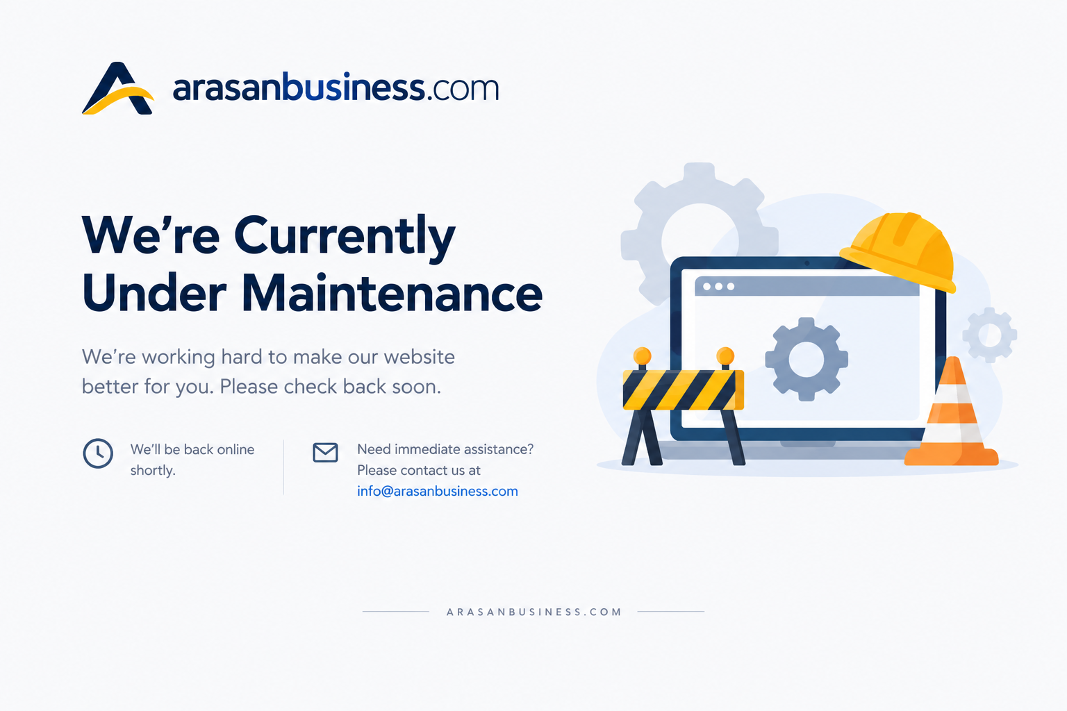 Arasan Business website is currently under maintenance. Please check back soon.